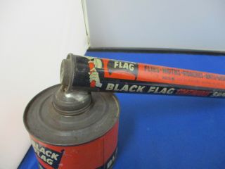 Vintage Black Flag Bug Insecticide Pump Sprayer With Wooden Handel 3