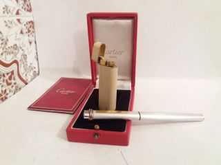 Vintage Cartier Lighter Chinese Lacquer And Pen