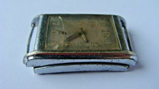 First Rare Wyler Mans Art Deco Pump Automatic 1931 Vintage Tank Watch