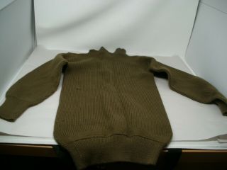 Wwii Aaf Wool Sweater 1941 Bamberger - Reinthal Co.  Size 36 Olive Green