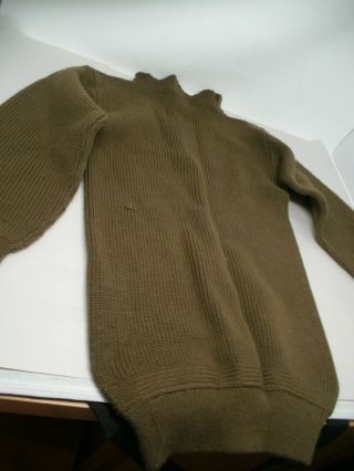 WWII AAF WOOL SWEATER 1941 BAMBERGER - REINTHAL CO.  Size 36 OLIVE GREEN 2