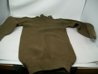 WWII AAF WOOL SWEATER 1941 BAMBERGER - REINTHAL CO.  Size 36 OLIVE GREEN 5