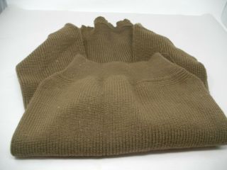 WWII AAF WOOL SWEATER 1941 BAMBERGER - REINTHAL CO.  Size 36 OLIVE GREEN 6