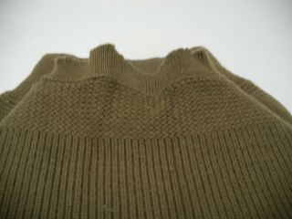 WWII AAF WOOL SWEATER 1941 BAMBERGER - REINTHAL CO.  Size 36 OLIVE GREEN 7