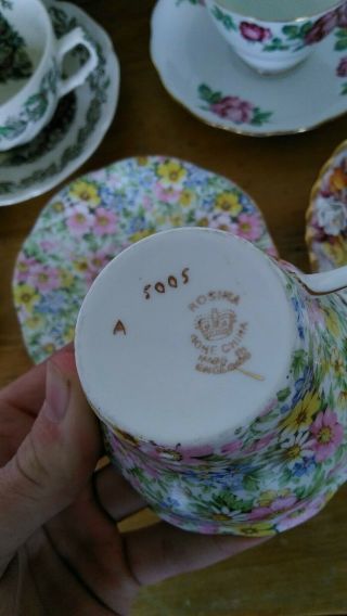 Antique English Tea Cups.  Aynsley,  Royal Albert,  Taylor & Kent,  Rosina & more 4