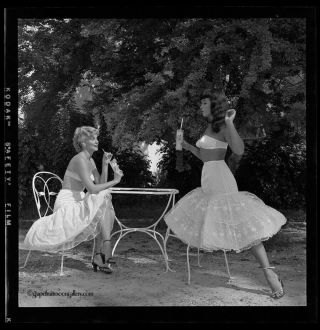 Rare 1954 Bettie Page Camera Negative Fashion Petticoat Erotica Bunny Yeager NR 2