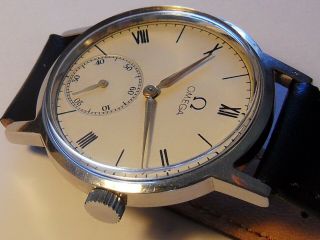 Vintage 1940 Wwii Omega Cal.  30t2 Roman Dial Case 35mm Swiss Men 