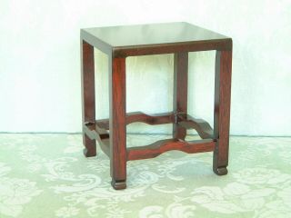 Oriental Wooden " Table " Display Stand 5 " X 5 " (12.  7 X 12.  7 Cm. ) Ideal Bonsai