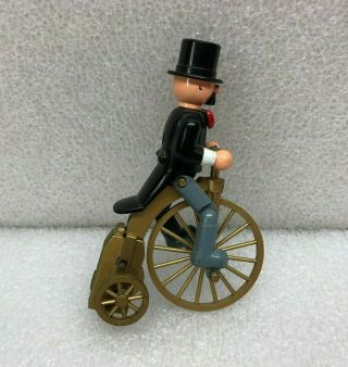 Vintage Unicycle Toy W/ Rider Wind Up By Tps Made In Japan 5 " X 3 " Ex Shape
