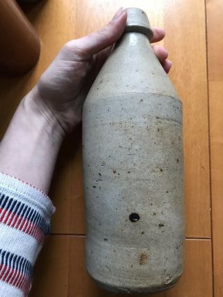 antique stoneware bottles glazed hand - thrown 7