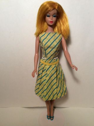 Vintage Barbie Color Magic Golden Blond/scarlet Red In Fashion Designer Dress