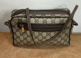 Vintage Gucci Crossbody Handbag Purse Made In Italy