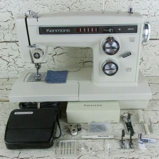 Sears Kenmore Sewing Machine 158 16250 Arm Vintage Japan Accessories