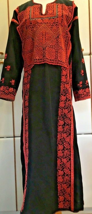 Vintage Bedouin Hand Embroidered Cross Stitich Dress
