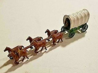 1950 ' S MOKO LESNEY STAGECOACH & HORSES COOL METAL (2 PIECE) VINTAGE TOY 3
