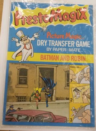 Vintage Presto Magix Batman And Robin Dry Transfer Game