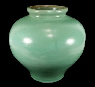 VINTAGE CATALINA ISLAND ART POTTERY OLLA VASE DECANSO GREEN EARLY CALIFORNIA 3