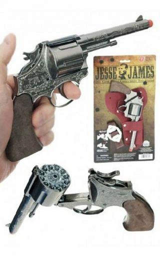Jesse James Pistol Holster Toy Cap Gun Pistol Set Parris Manufacturing 3