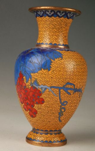 Antique Chinese Cloisonne Enamel Vase Jar Old Handmade Home Decor Collec Gift M
