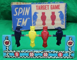 Vintage Wyandotte Spin ‘em” Target Game W/box