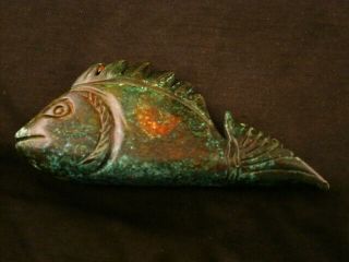 Special Large Chinese Old Jade Fish Netsuke V102