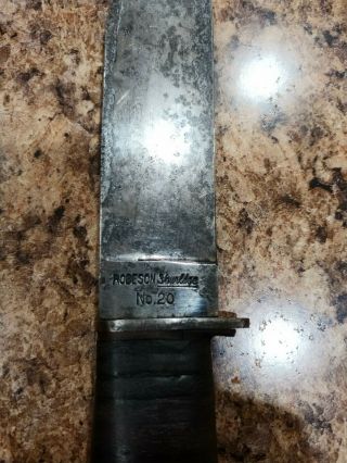 Robeson Shuredge No.  20 Fighting Utility Knife U.  S.  N.  WWII With Sheath 5