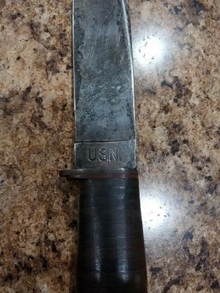 Robeson Shuredge No.  20 Fighting Utility Knife U.  S.  N.  WWII With Sheath 6