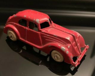 RARE VINTAGE 1940 ' S HUBLEY 3 - 1/2” CAR TRANSPORT SEDAN CAST DIECAST RUBBER WHEELS 3