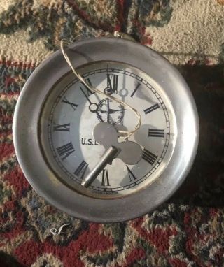 antique Very Raer Light House Clock Nickle Plated 4