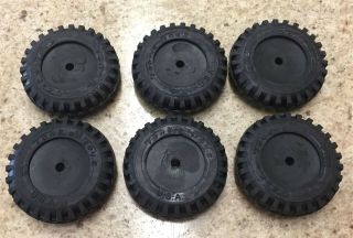 Set Of 6 Rubber Tonka Script Tire Toy Parts Tkp - 019 - 6