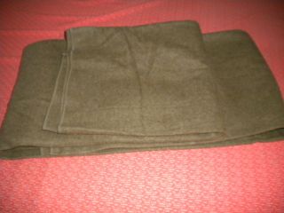 U.  S.  ARMY : M - 1934 BLANKET,  WOOL.  OLIVE DRAB 1951 KOREA WAR - MILITARIA - 7