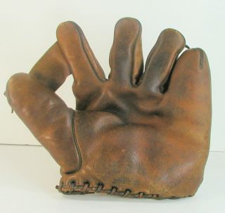 Vintage Old " George Reach " Split Finger Glove Rare Webbing