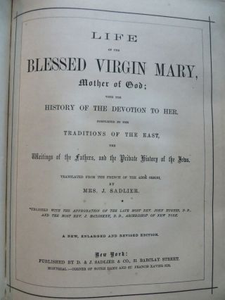 Antique Illustrated Life of the Blessed Virgin Mary,  1870 5