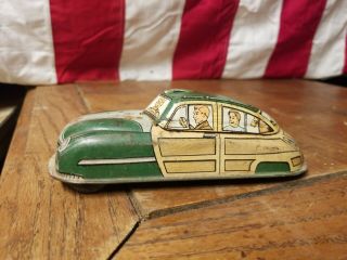 Vintage Marx Wind - Up Tin Toy Car