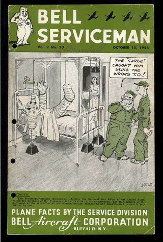 Bell Serviceman Vol.  2 20 Vintage Wwii Giveaway Comic Not In Guide 1944 Gd,
