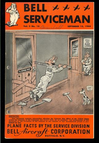 Bell Serviceman Vol.  2 18 Vintage Wwii Giveaway Comic Not In Guide 1944 Fr