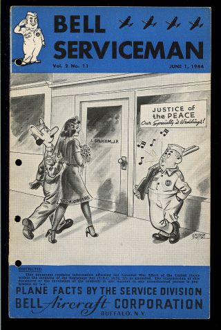 Bell Serviceman Vol.  2 11 Vintage Wwii Giveaway Comic Not In Guide 1944 Fr
