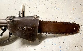 Vintage RARE Ackley Hydraulic Pistol Grip Chainsaw - Model 7H - 1733 - Stanley 3