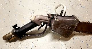 Vintage RARE Ackley Hydraulic Pistol Grip Chainsaw - Model 7H - 1733 - Stanley 8