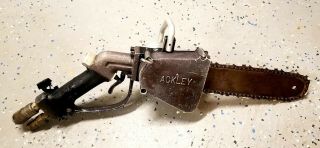 Vintage RARE Ackley Hydraulic Pistol Grip Chainsaw - Model 7H - 1733 - Stanley 9