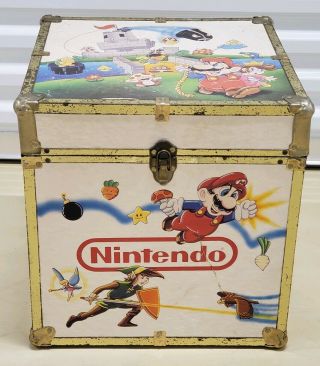 Vintage Nintendo Toy Box / Chest Mario Bros & Legend Of Zelda Nes