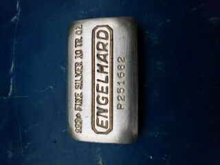 Engelhard 10 Oz Silver Bar Bullion,  Vintage