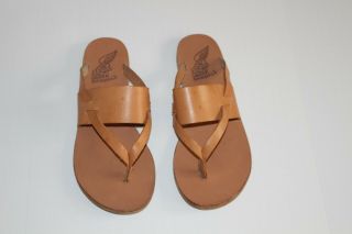 Ancient Greek Sandals Leather Slide Tan Size Eu 41 Pre - Owned