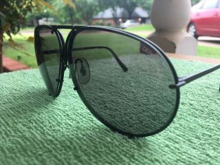 VINTAGE PORSCHE CARRERA SUNGLASSES MODEL 5621 BLACK WITH CASE 3