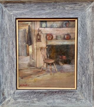 A.  G.  Masters (1876 - 1956) Vintage Interior,  Oil On Canvas,  Listed Artist.