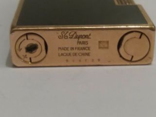 Vintage ST Dupont Ligne 2 Laque De Chine Gold Plated Lighter 8