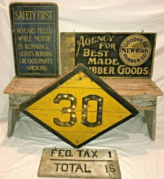 ANTIQUE FIRESTONE TIRES PORCELAIN FLANGE SIGN VINTAGE GAS OIL SERVICE STATION 11