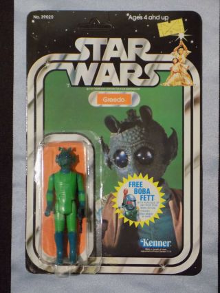 Star Wars Vintage Kenner 1979 Anh Greedo Unpunched Cardback Boba Fett Offer