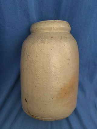 Antique SALT GLAZED Wax Seal Pottery Norton Bennington Stoneware Canning Crock 6