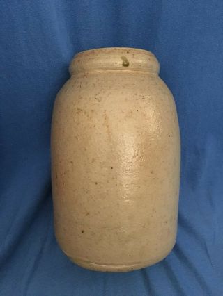 Antique SALT GLAZED Wax Seal Pottery Norton Bennington Stoneware Canning Crock 8